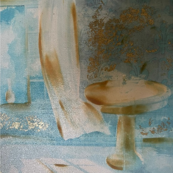 Fabrice de Villeneuve Original French Themed Oil Panting on Canvas Fresh Air - Picture 4 of 5